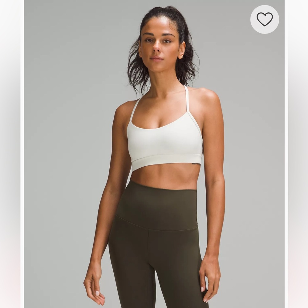 Lululemon Flow Y Bra in White | Size 6
